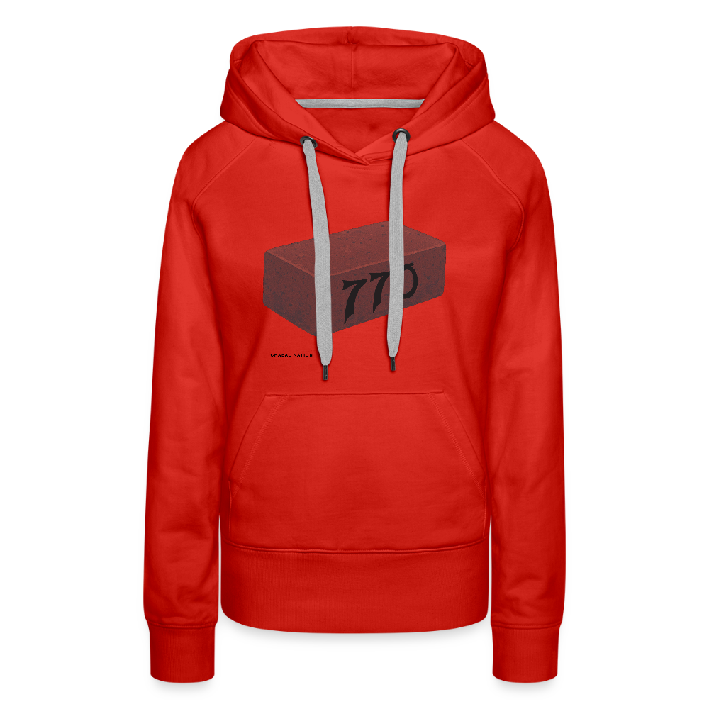 770 Solid Brick Women’s Premium Hoodie - red