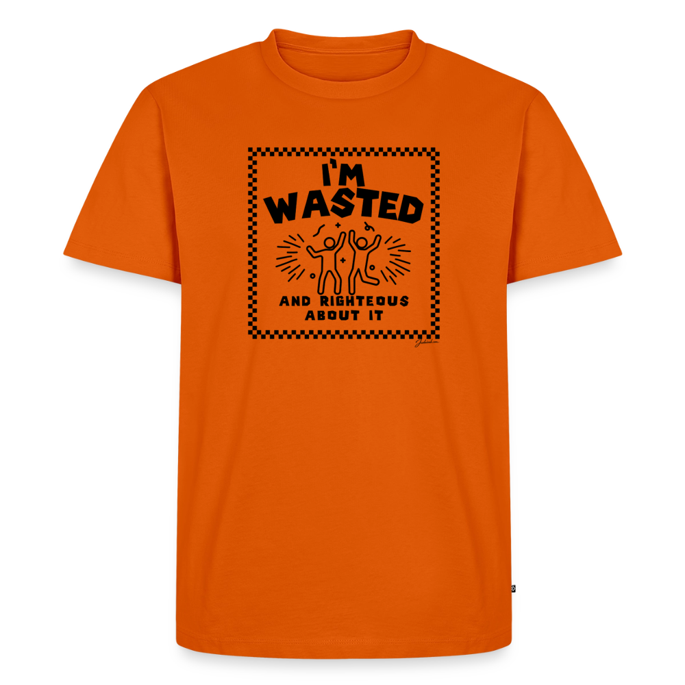 Wasted & Righteous Men's Premium T-Shirt - orange 