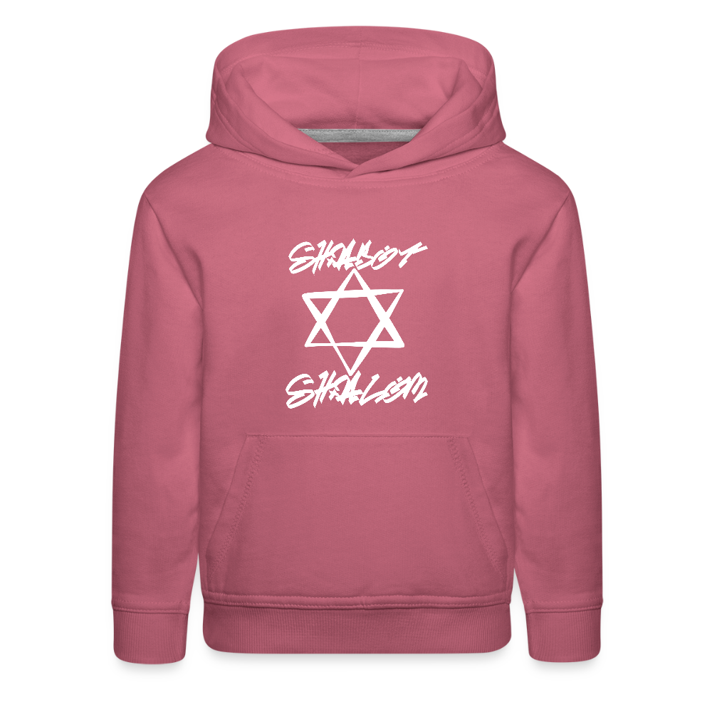 Shabbat Shalom Graffiti Light Star Kids‘ Premium Hoodie - mauve
