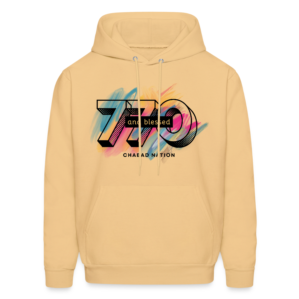 770 And Blessed Men's Hoodie - light gold 