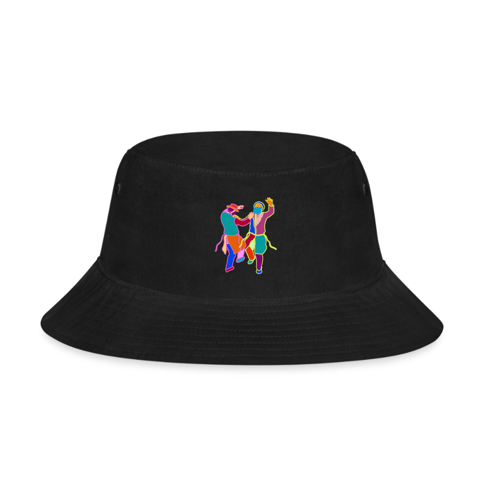 Colorful Dancing Rabbis Bucket Hat - black