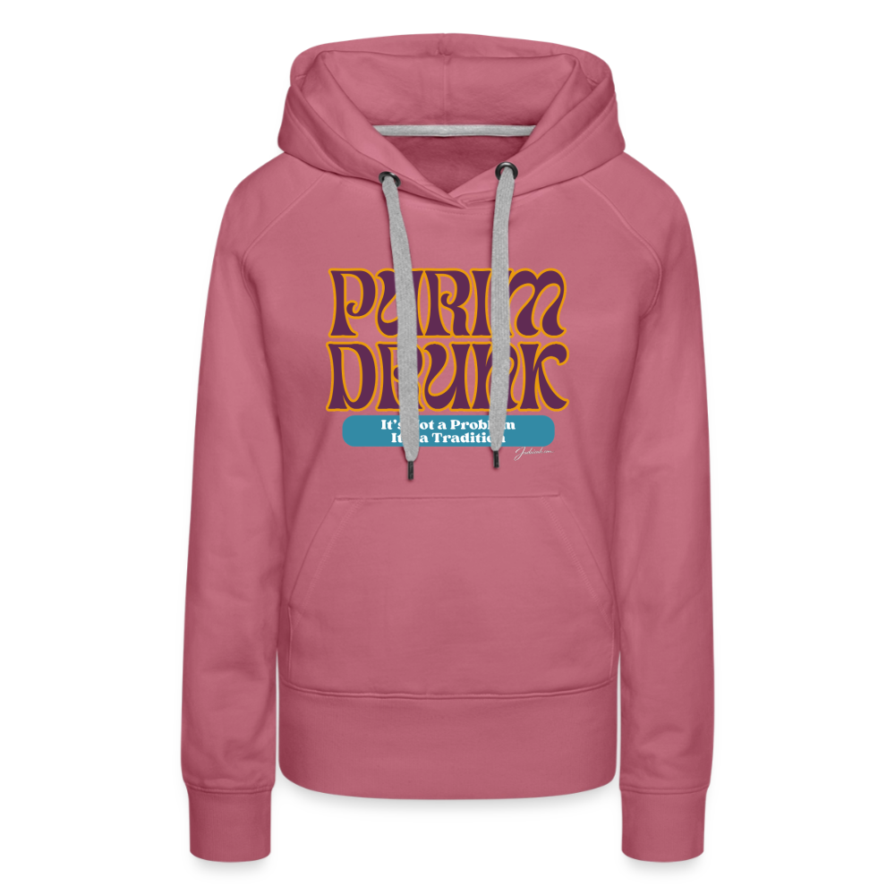 Purim Drunk Women’s Premium Hoodie - mauve
