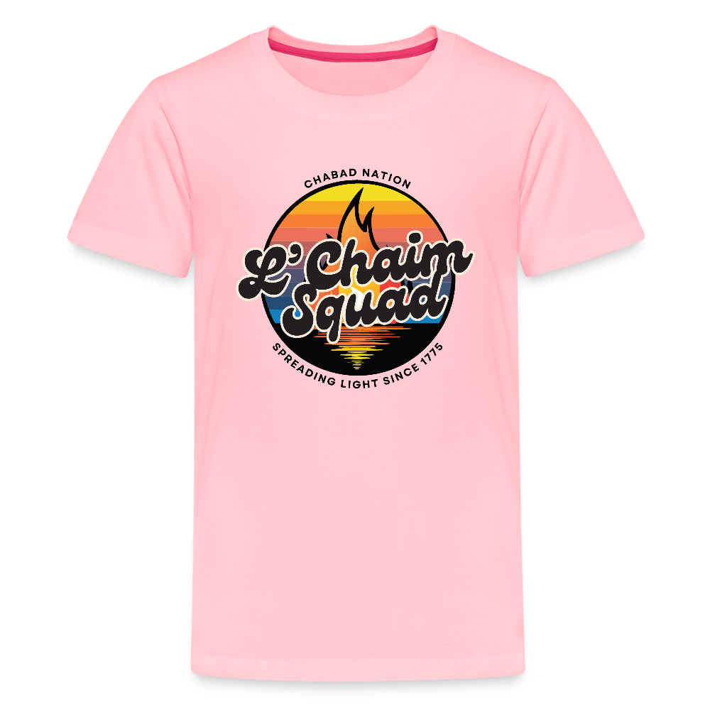 L’Chaim Squad – Spreading Light Kids' Premium T-Shirt - pink