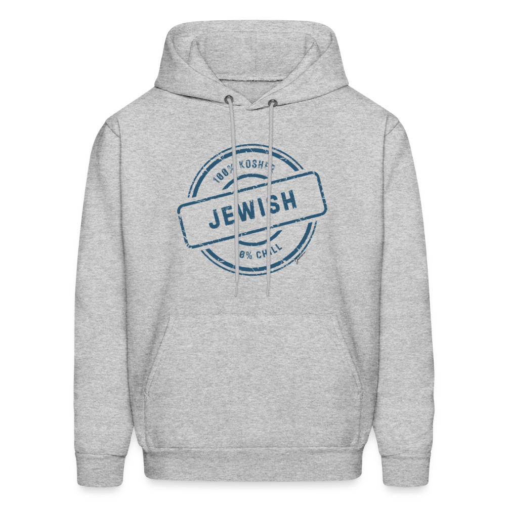 100% Jewish Men's Hoodie - heather gray