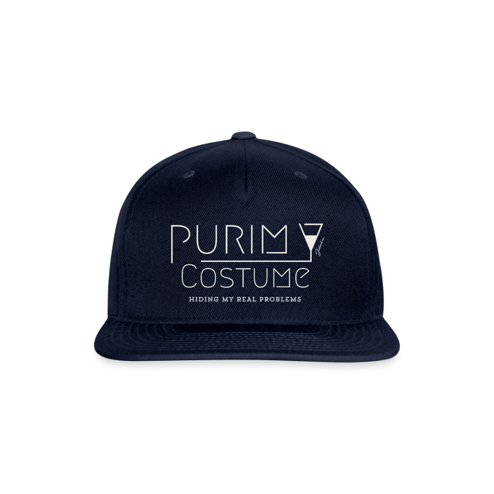 Purim Costume Snapback Baseball Cap - navy