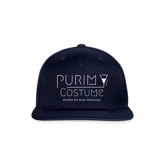 Purim Costume Snapback Baseball Cap - navy