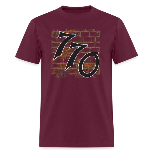 770 Brick Wall Men's T-Shirt | GILDAN 5000 - burgundy