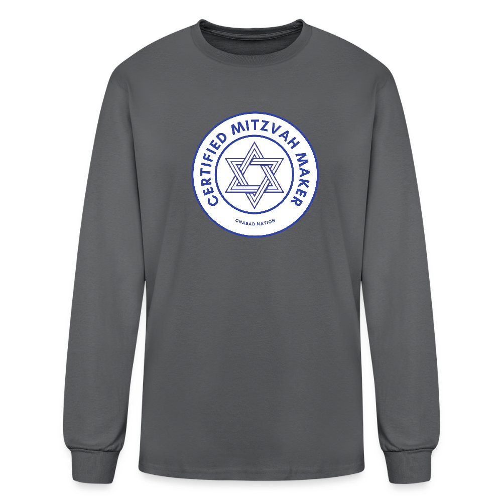 Certified Mitzvah Maker Men's Long Sleeve T-Shirt - charcoal