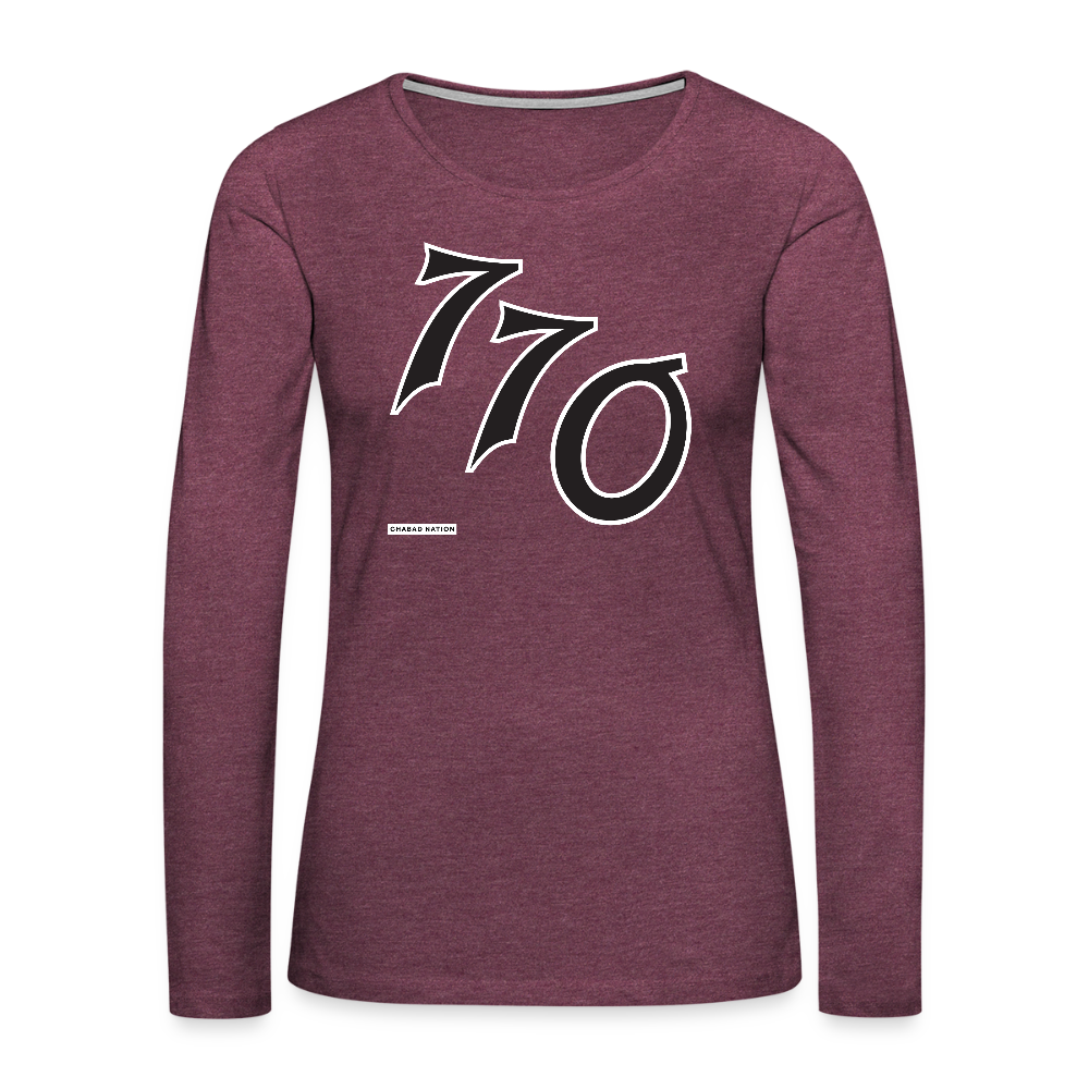 770 Women's Premium Long Sleeve T-Shirt - heather burgundy