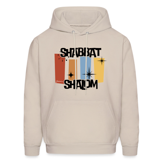 Retro Shabbat Men's Hoodie - Sand