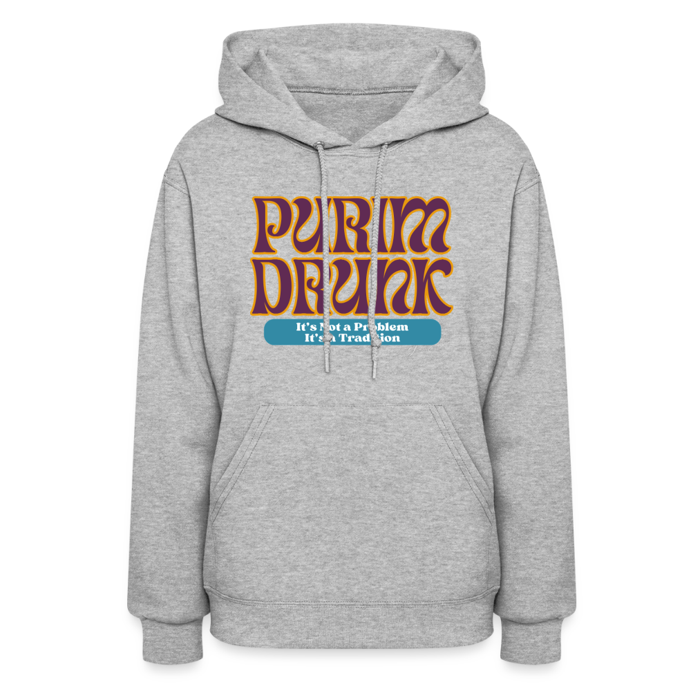 Purim Drunk Women's Hoodie - heather gray
