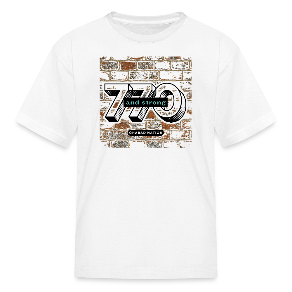 770 And Strong Kids' T-Shirt - white