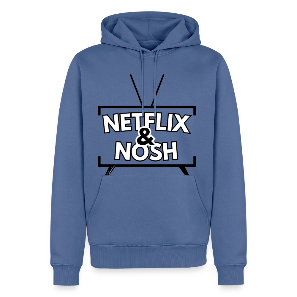 Netflix & Nosh Men’s Premium Hoodie - stone blue 