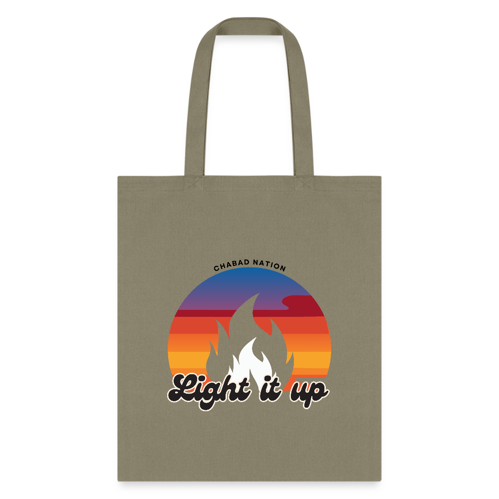 Light It Up Tote Bag - khaki