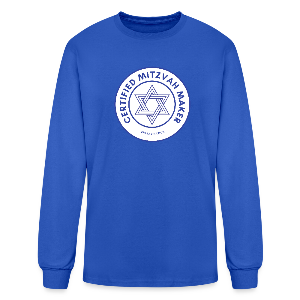 Certified Mitzvah Maker Men's Long Sleeve T-Shirt - royal blue