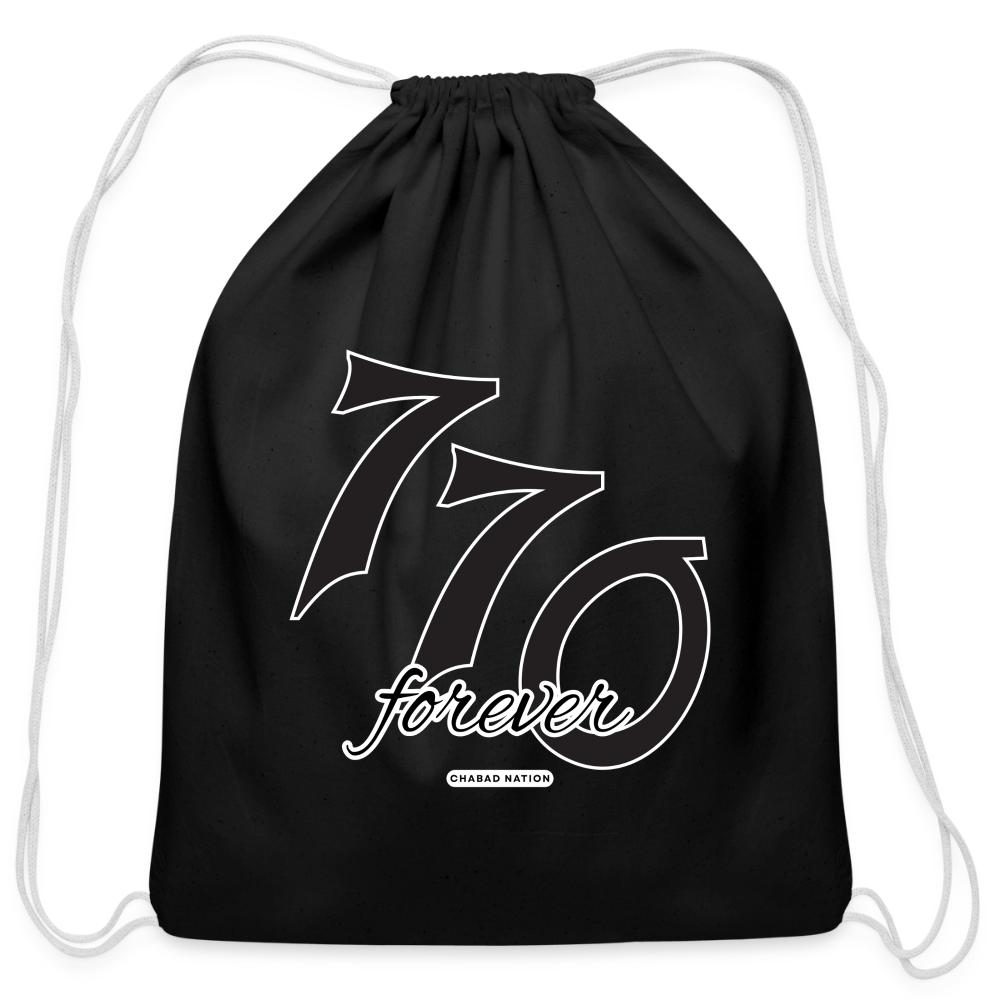 770 Forever Cotton Drawstring Bag - black