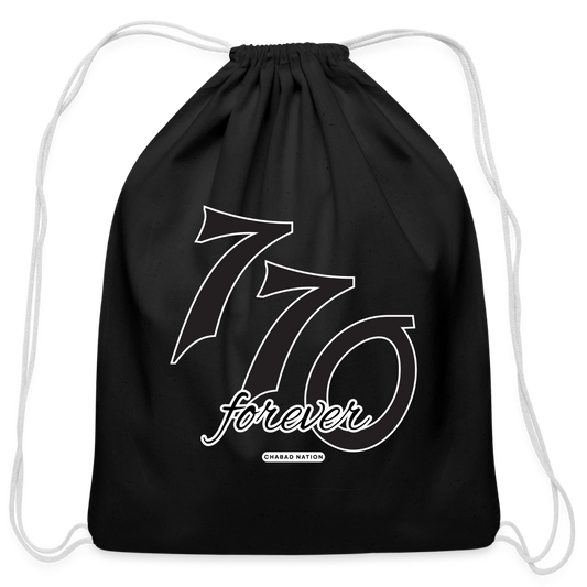 770 Forever Cotton Drawstring Bag - black