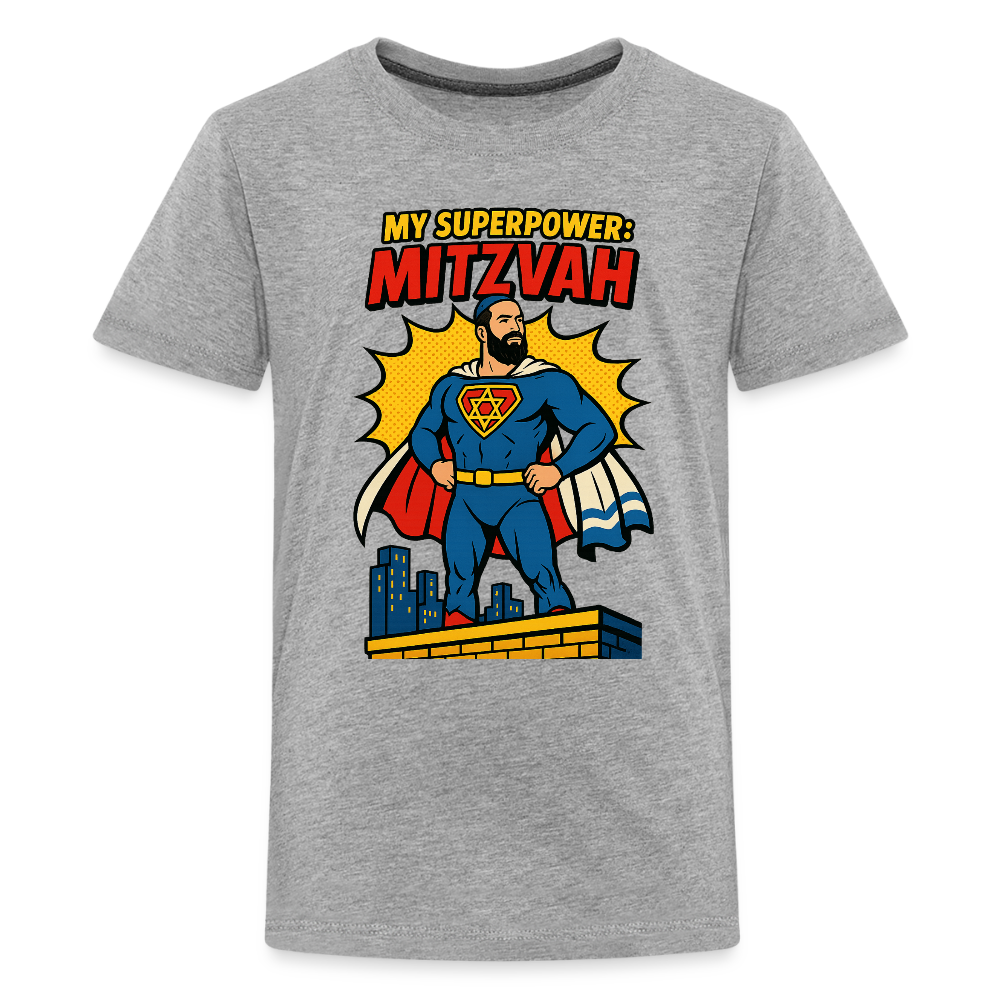My Superpower: Mitzvah Kids' Premium T-Shirt - heather gray