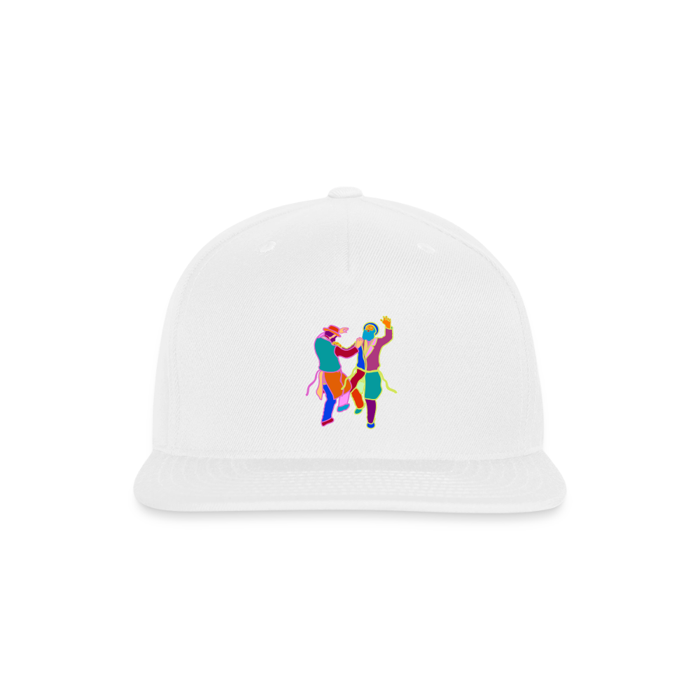 Colorful Dancing Rabbis Snapback Baseball Cap - white