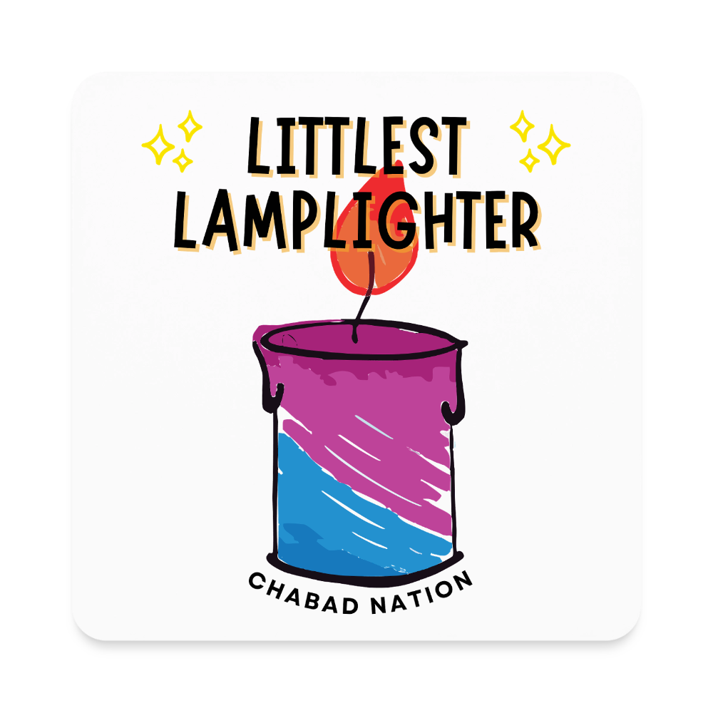 Littlest Lamplighter Square Magnet - white