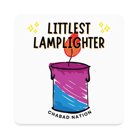 Littlest Lamplighter Square Magnet - white