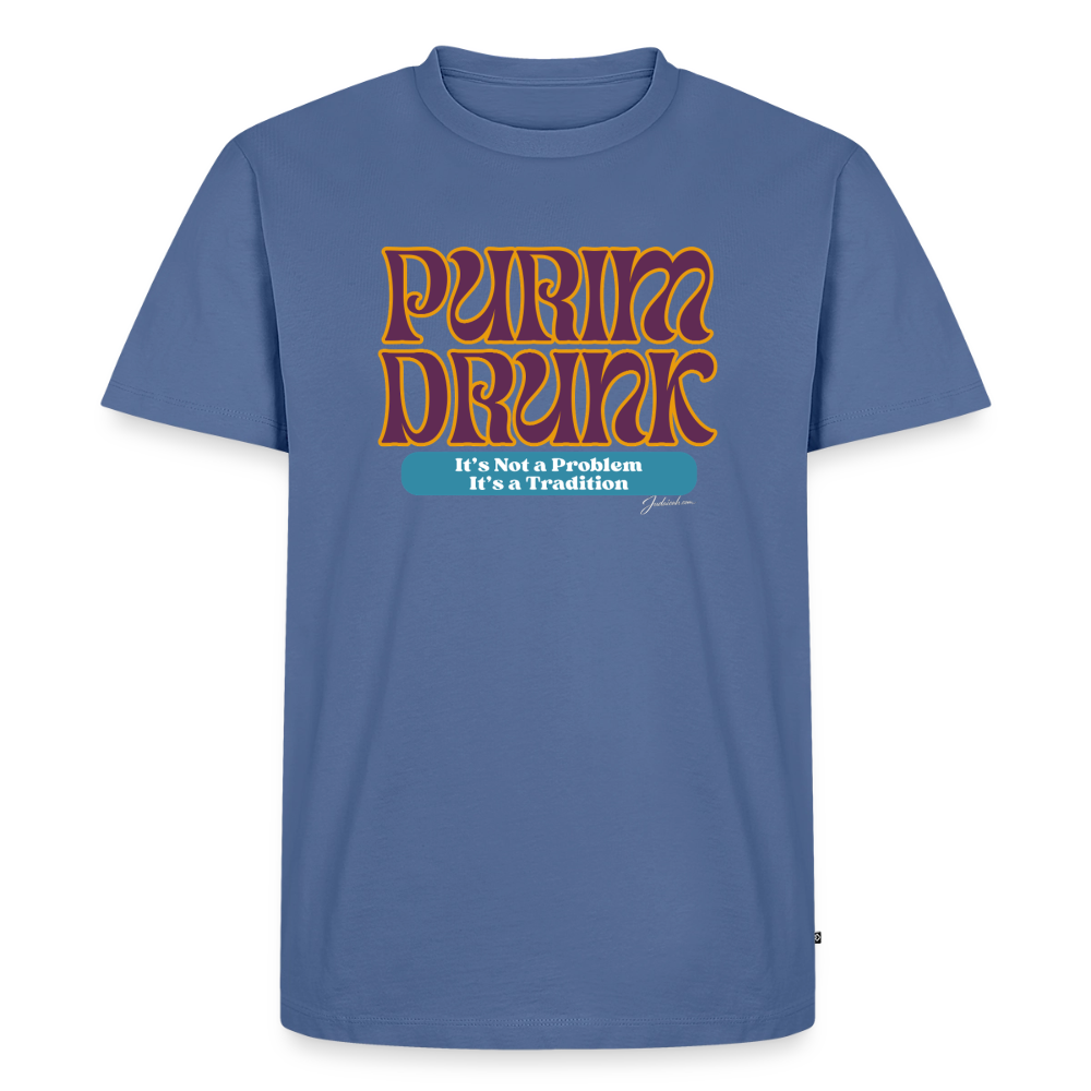 Purim Drunk Men's Premium T-Shirt - stone blue 