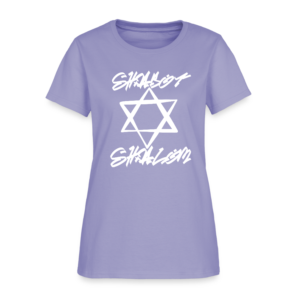 Shabbat Shalom Graffiti Light Star Women's T-Shirt - lavender