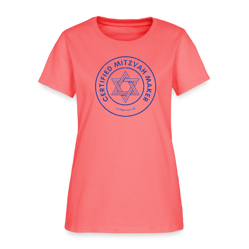 Certified Mitzvah Maker Women's T-Shirt - coral