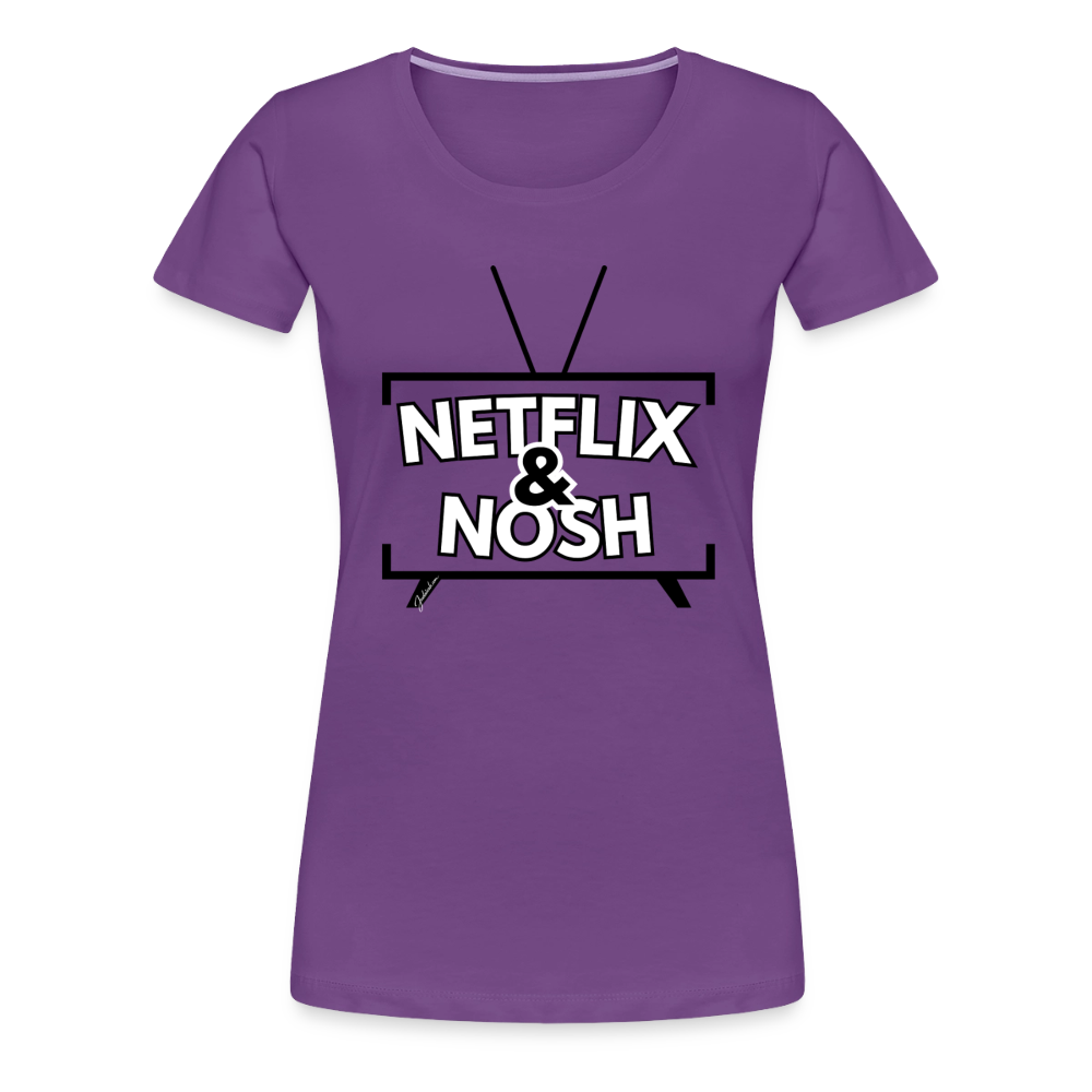Netflix & Nosh Women’s Premium T-Shirt - purple