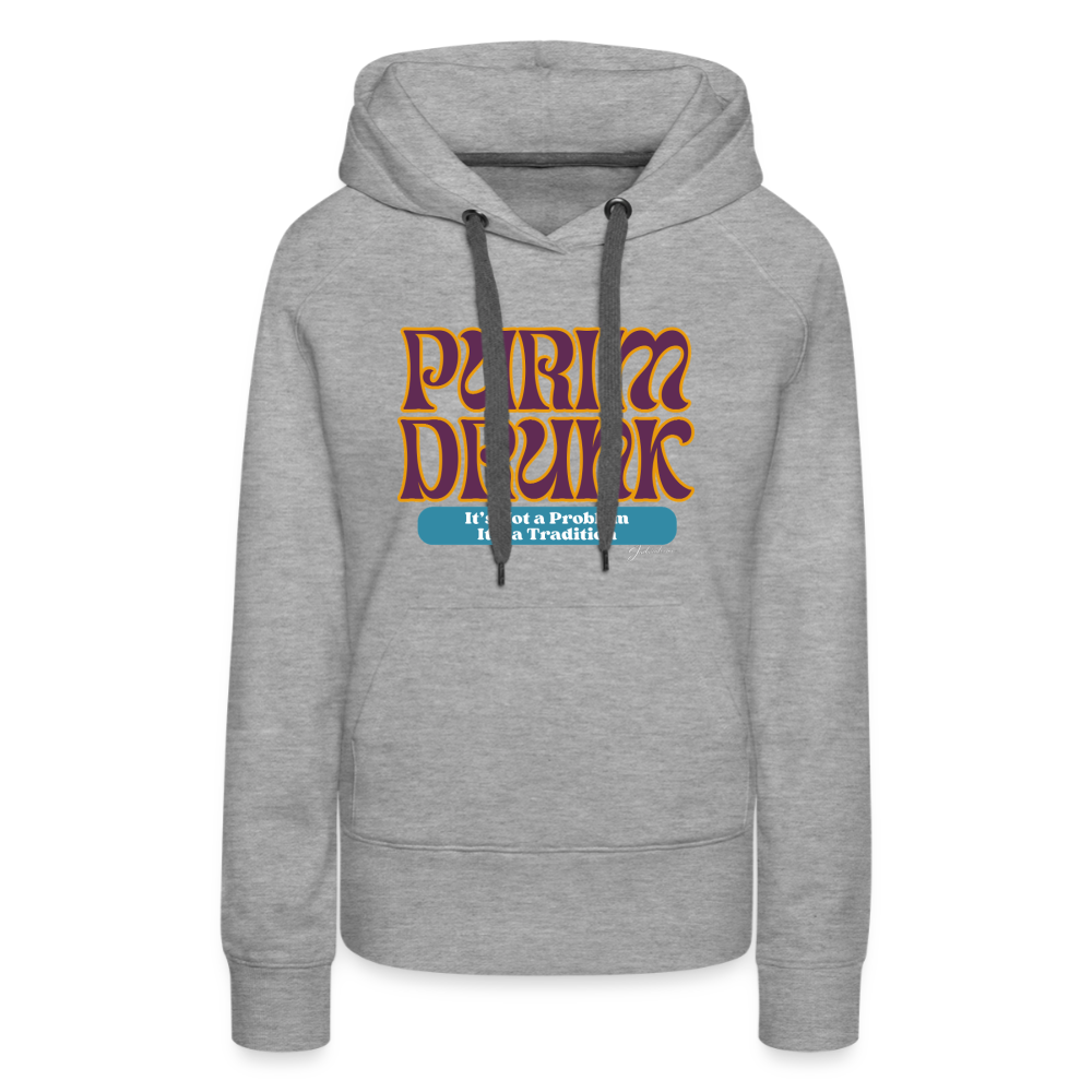 Purim Drunk Women’s Premium Hoodie - heather grey
