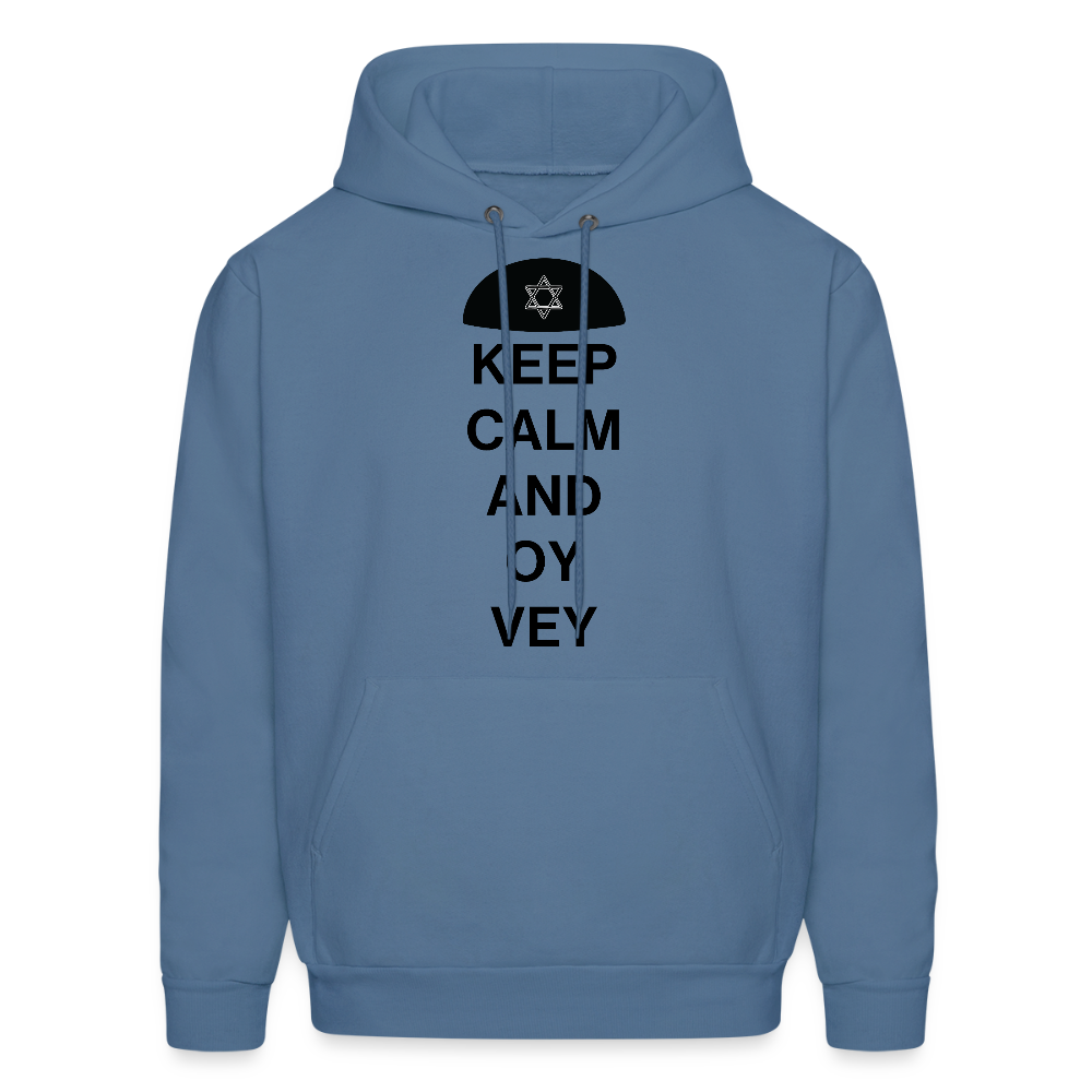 Keep Calm and Oy Vey Men's Hoodie - denim blue