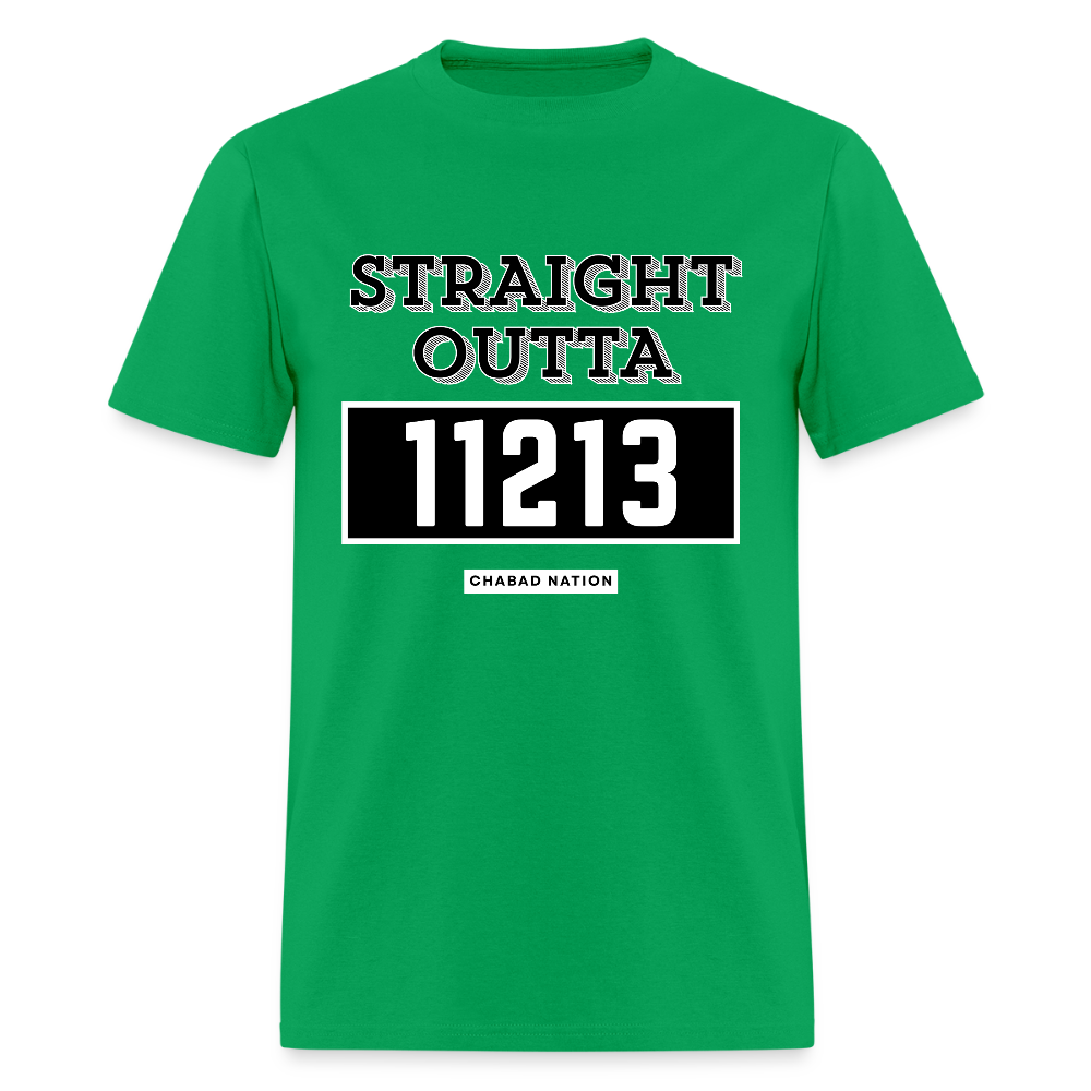 Straight Outta 11213 Men's T-Shirt | GILDAN 5000 - bright green