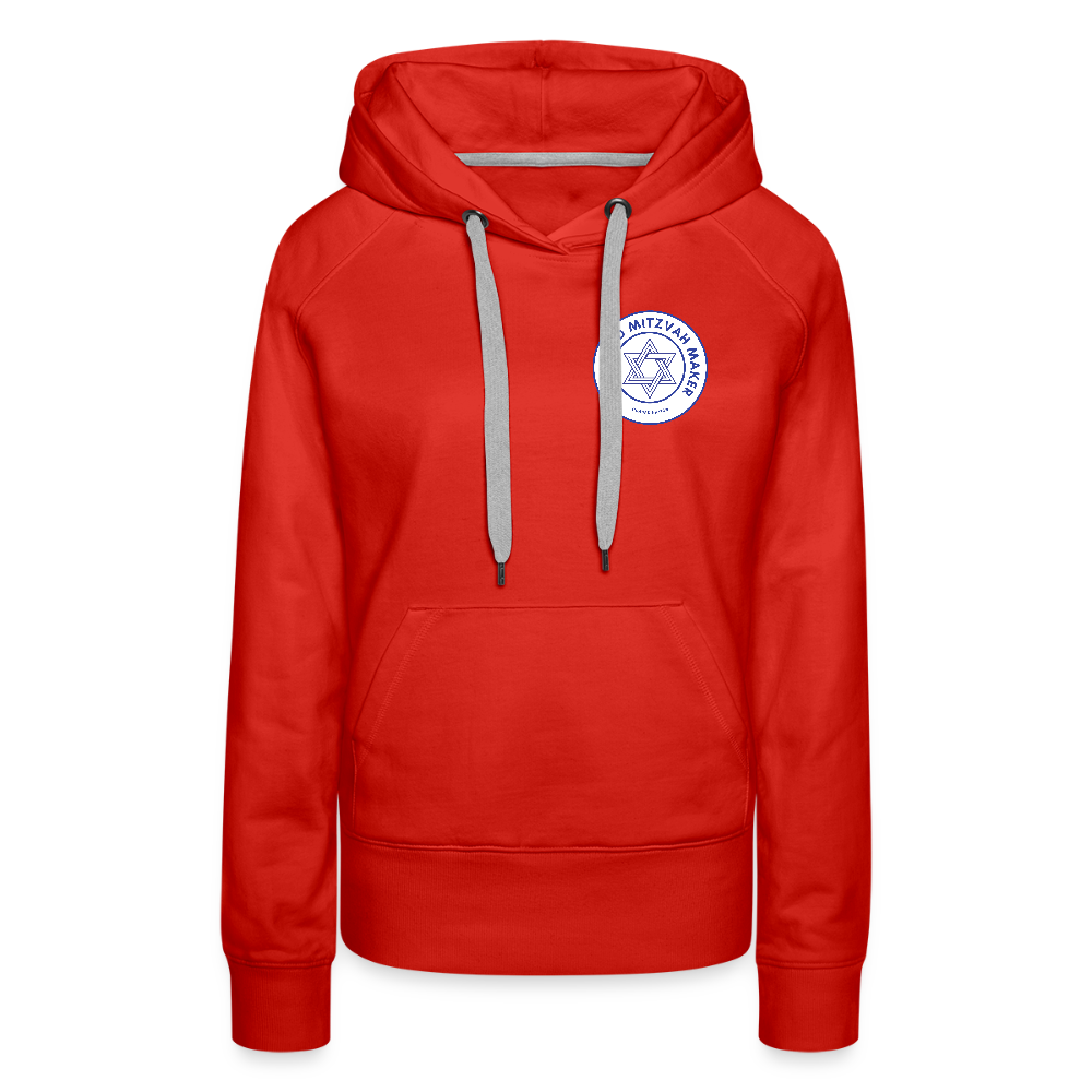 Certified Mitzvah Maker Badge Women’s Premium Hoodie - red