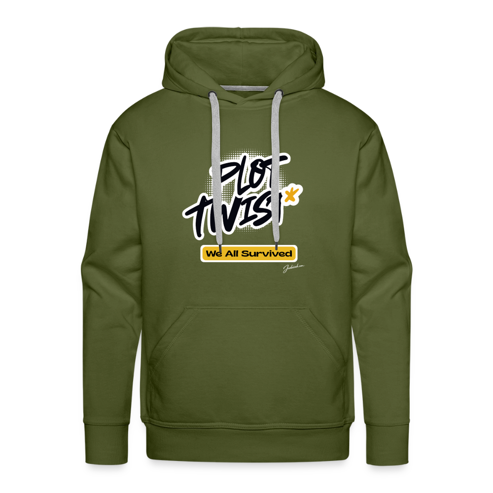 Plot Twist Men’s Premium Hoodie - olive green