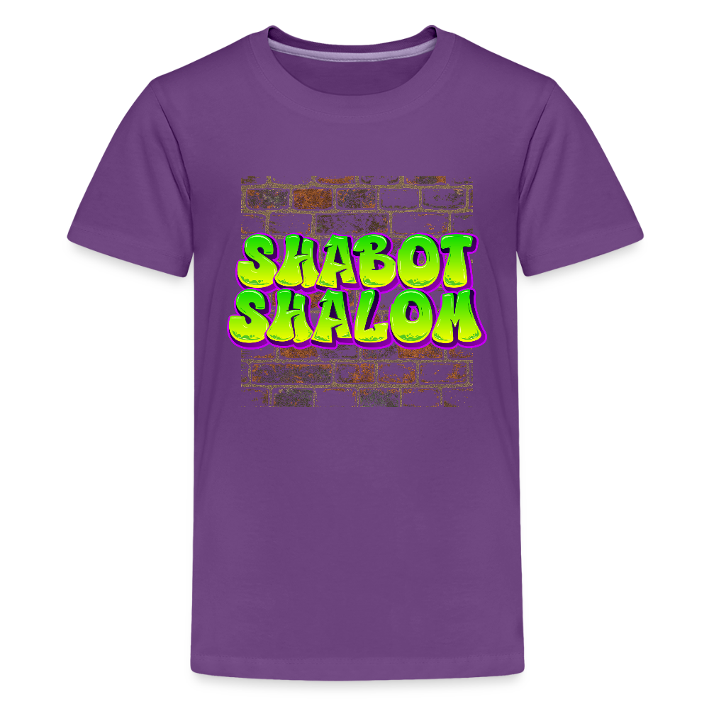 Shabot Shalom Brick 770 Graffiti Kids' Premium T-Shirt - purple