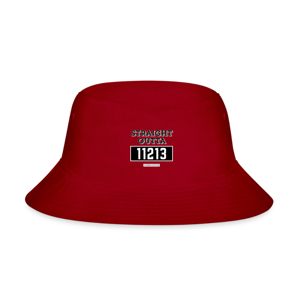 Straight Outta 11213 Bucket Hat - red