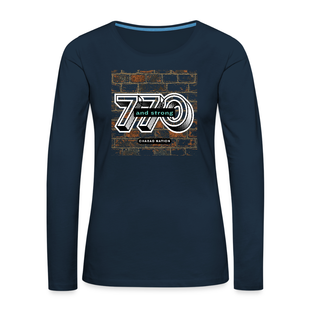 770 And Strong Women's Premium Long Sleeve T-Shirt - deep navy