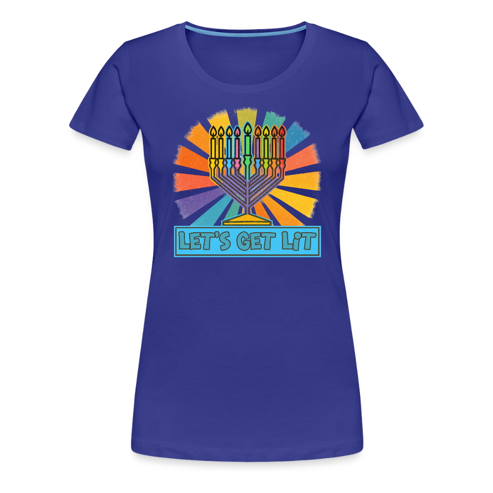 Radiant Retro Let's Get Lit Women’s Premium T-Shirt - royal blue