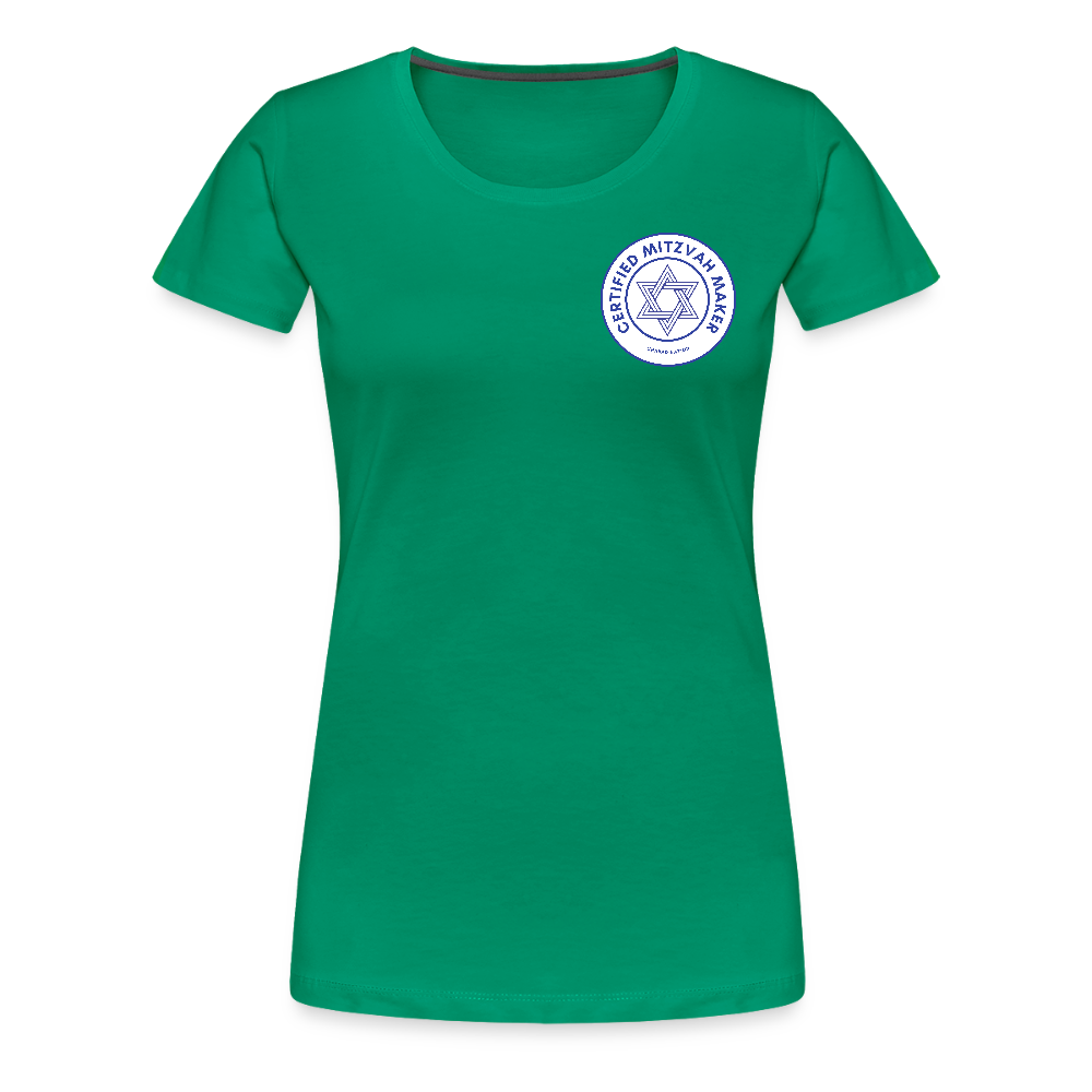 Certified Mitzvah Maker Badge Women’s Premium T-Shirt - kelly green