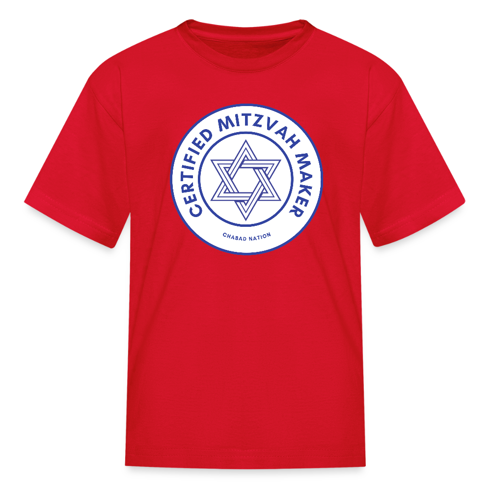 Certified Mitzvah Maker Kids' T-Shirt - red
