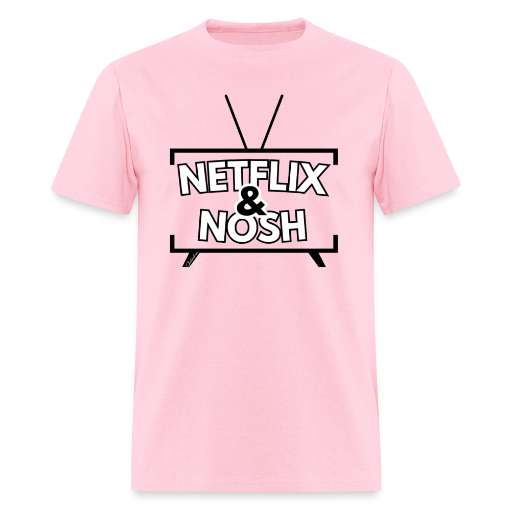 Netflix & Nosh Men's T-Shirt | GILDAN 5000 - pink