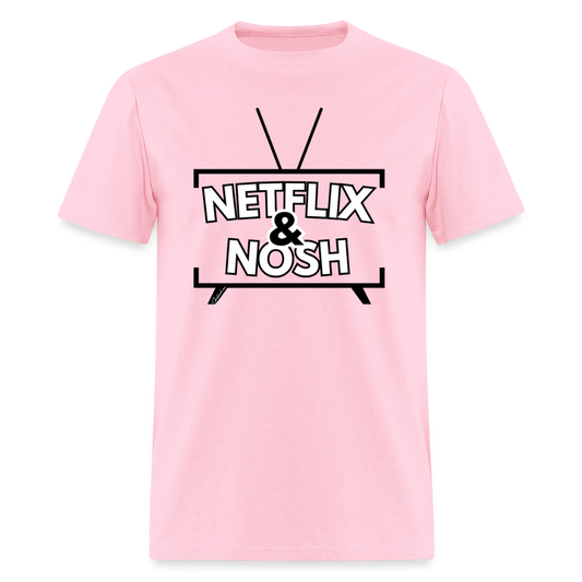 Netflix & Nosh Men's T-Shirt | GILDAN 5000 - pink