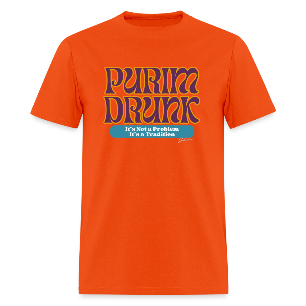 Purim Drunk Men's T-Shirt | GILDAN 5000 - orange