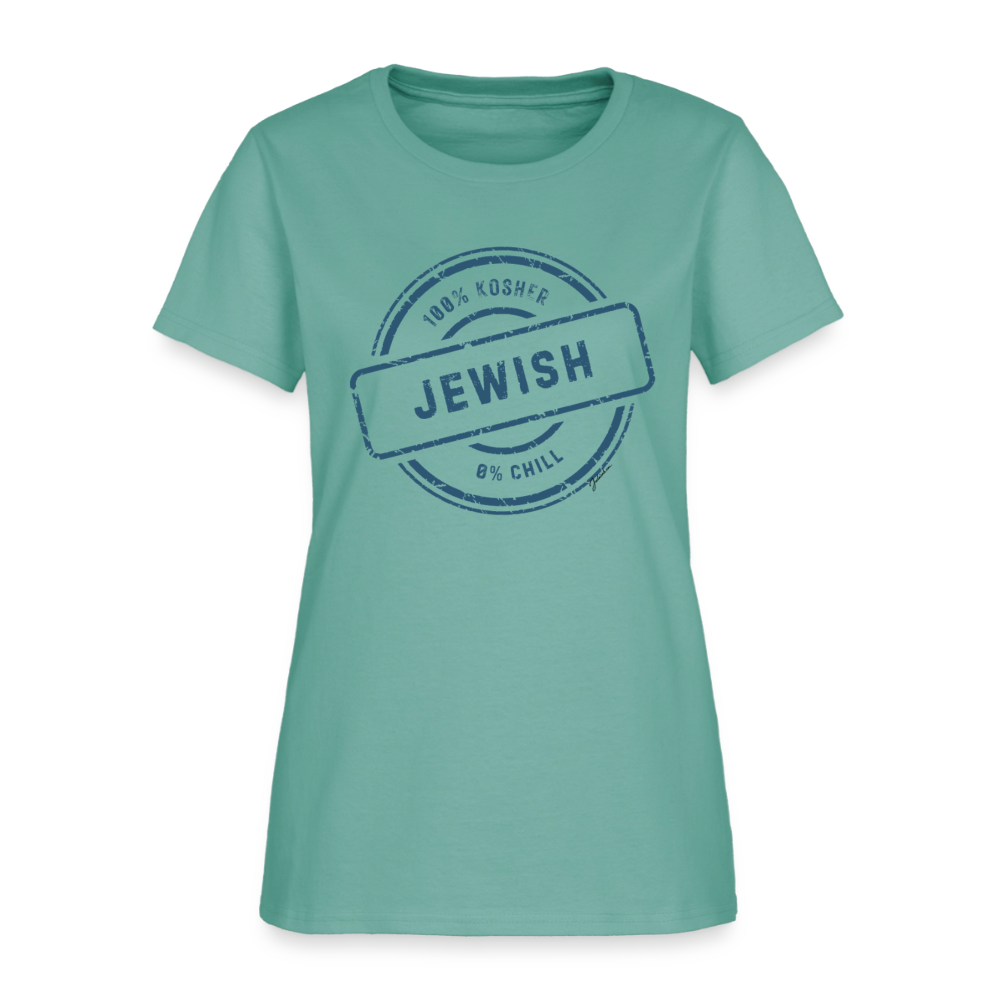 100% Jewish Women's T-Shirt - aquatic