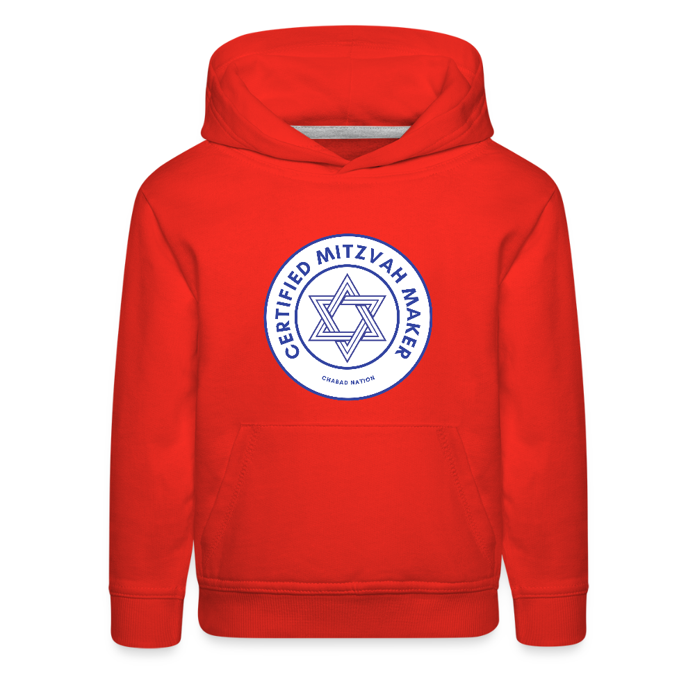 Certified Mitzvah Maker Kids‘ Premium Hoodie - red