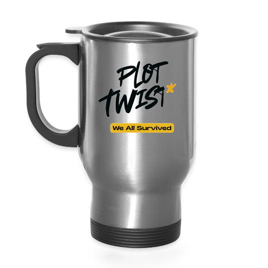 Plot Twist Travel Mug - silver