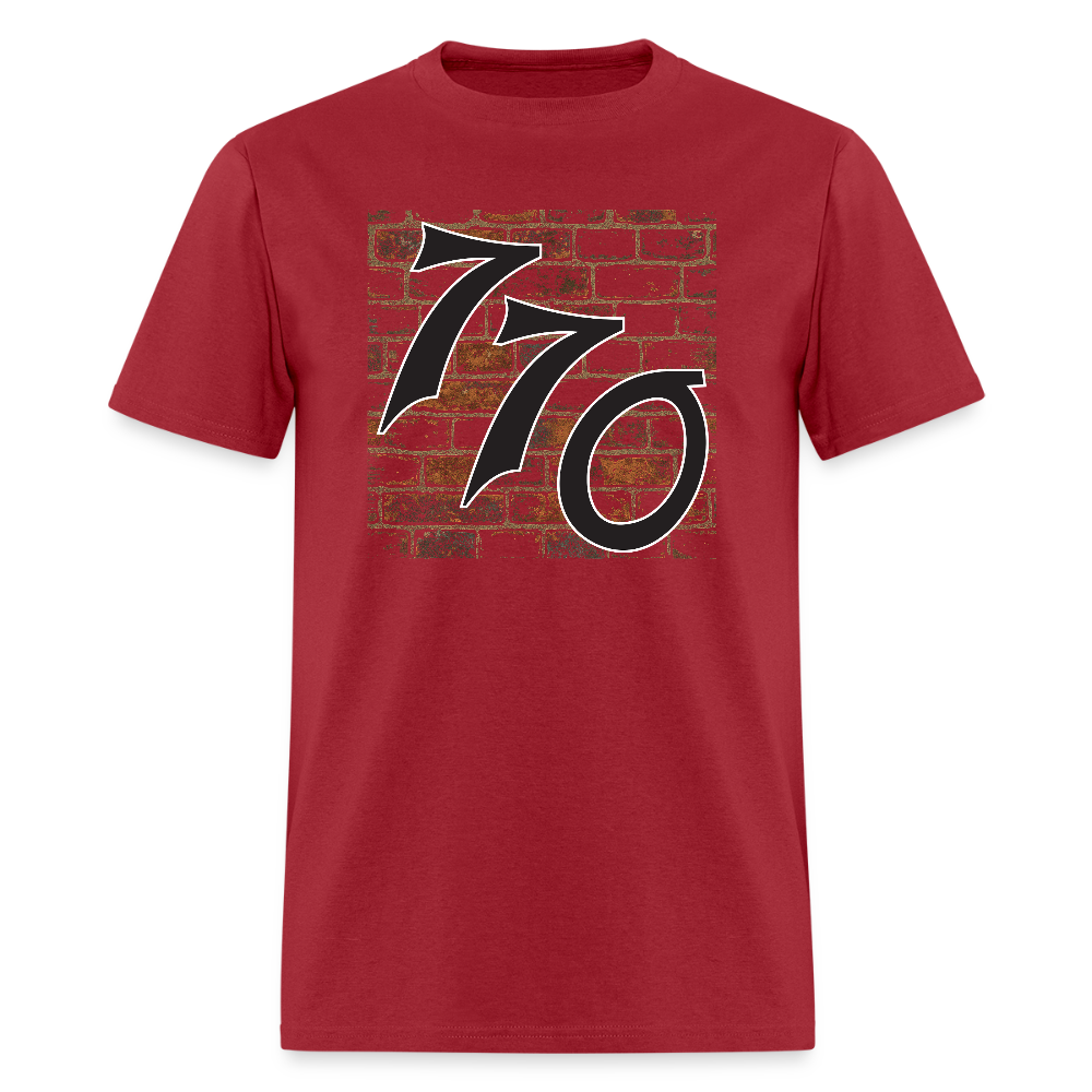 770 Brick Wall Men's T-Shirt | GILDAN 5000 - dark red