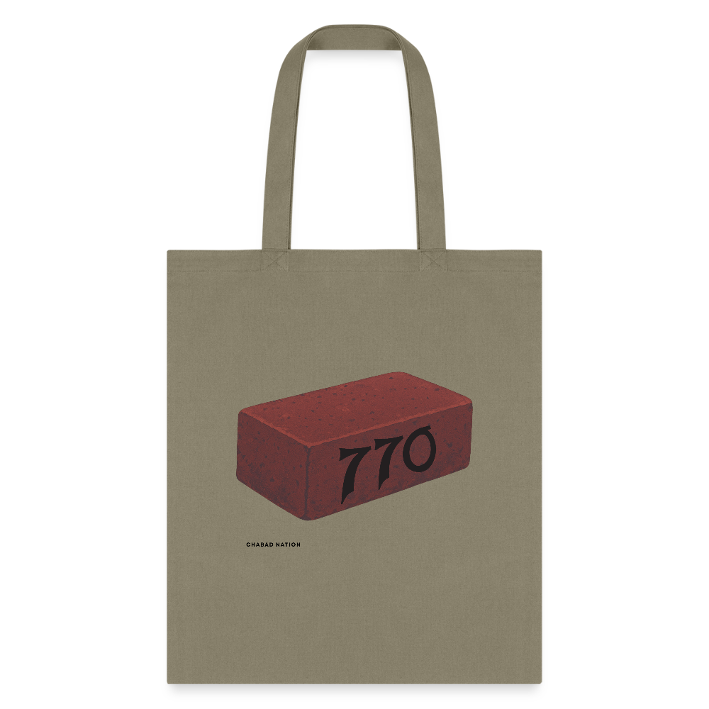 770 Solid Brick Tote Bag - khaki