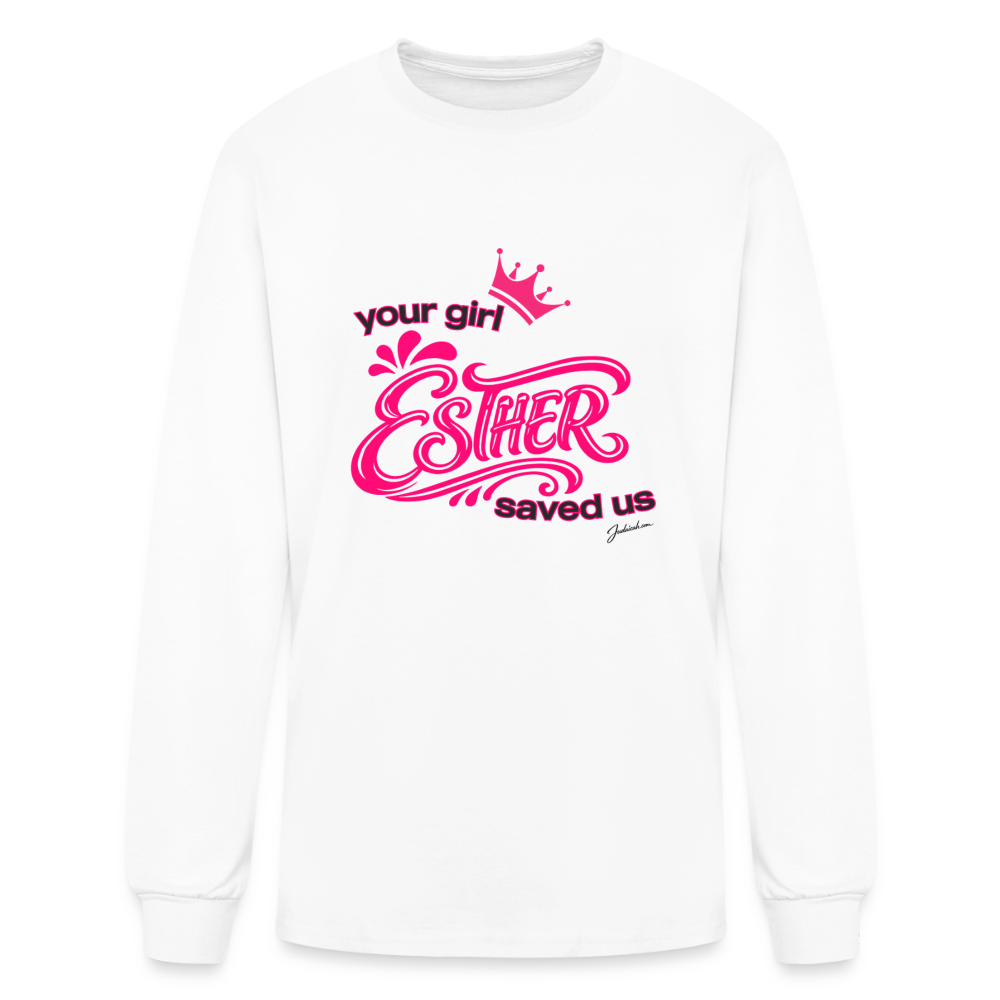 Your Girl Esther Men's Long Sleeve T-Shirt - white