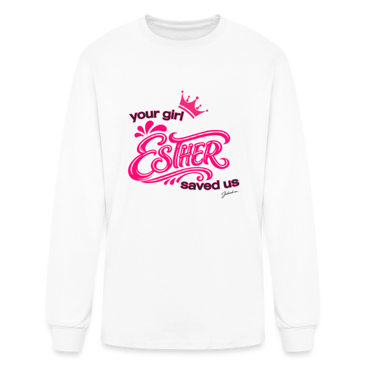 Your Girl Esther Men's Long Sleeve T-Shirt - white